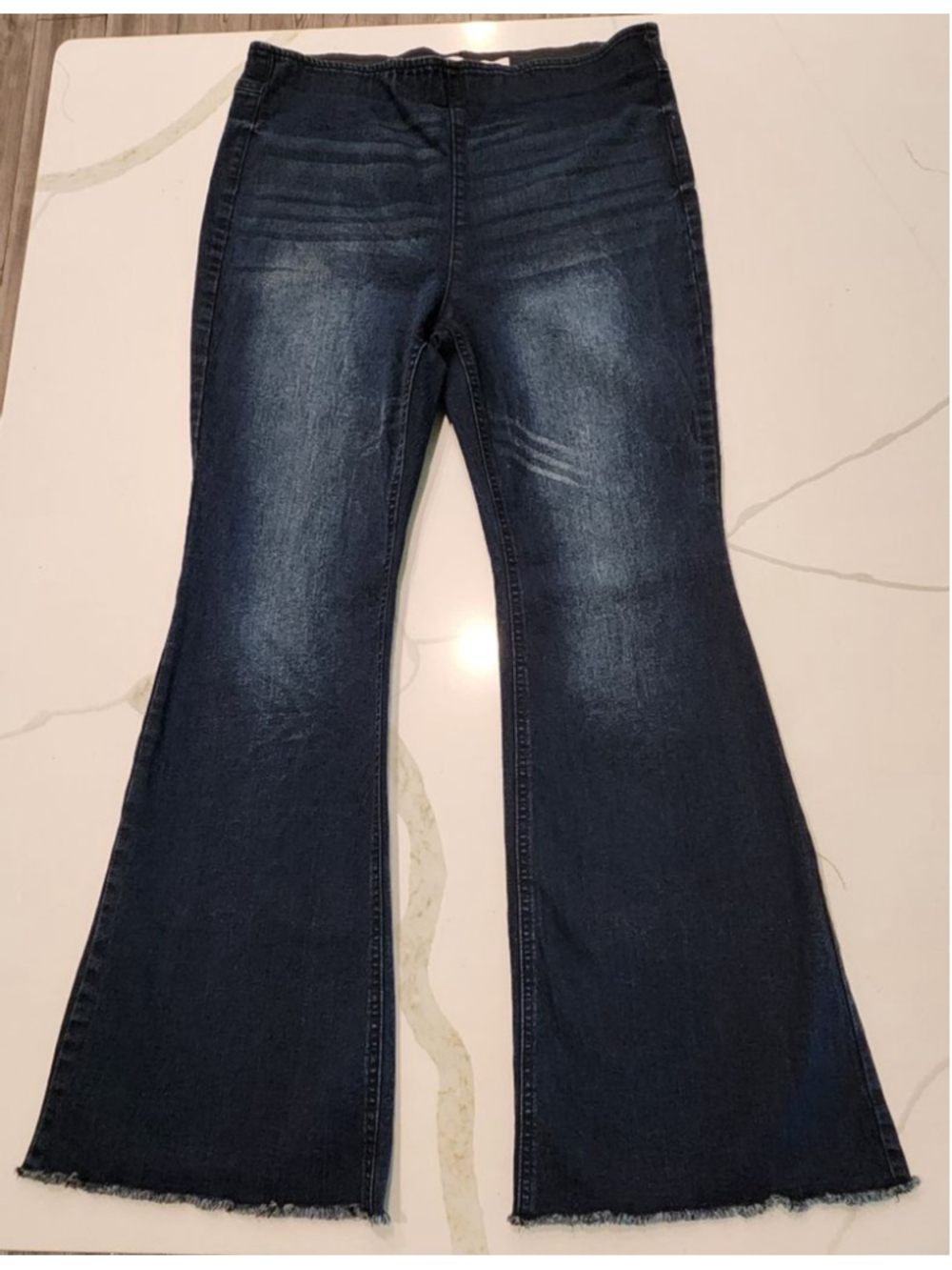 Tinseltown Dark Wash Flare Jeans Size 13 Wide Leg Bootcut Y2K 90s Vintage Denim